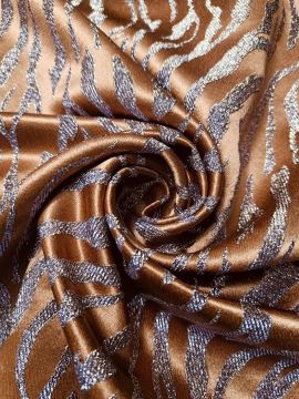 Жаккард GIVENCHY коричнево-бронзовый с серебром