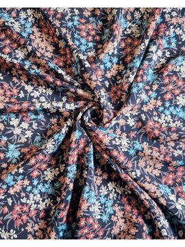 Крепдешин Liberty фиолетовый с цветами