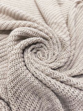 Трикотаж вязанный бежевый резинка MISSONI